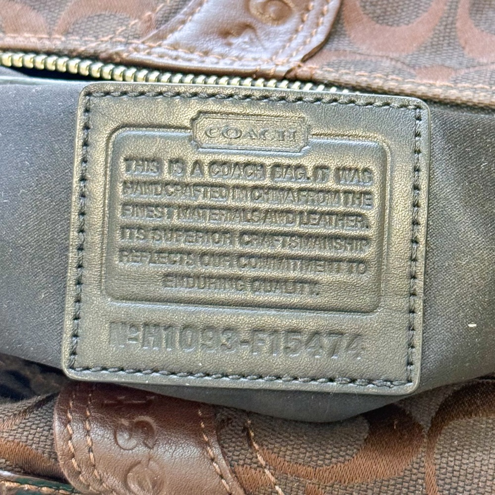 Coach 2010 Chocolate Brown Patchwork Mini Suede P… - image 8